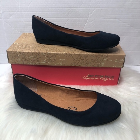 American Rag Navy Blue Ellie Flats size 6M - Picture 1 of 9